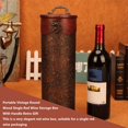 thumbnail image 2 of Cergrey Portable Vintage Round Wood Single Red Wine Storage Box With Handle Retro Gift, Single Red Wine Box, Wood Wine Box, 2 of 9