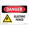 thumbnail image 1 of SignMission OS-DS-P-710-L-2212 Panneau de Danger OSHA - Clôture Électrique, 1 of 1
