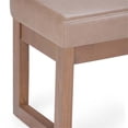 thumbnail image 3 of Pemberly Row 27" Contemporary Footstool Ottoman Bench in Ash Blonde Faux Leather, 3 of 5