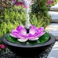 thumbnail image 4 of Solar Powered Floating Pond Fountain with Interchangeable Nozzles | Leaf & Flower Design | 30-60cm Water Spray Height | Weather-Resistant Outdoor Water Feature for Garden Decor, 4 of 5