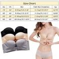 thumbnail image 3 of WZXFASHION Womens 2PCS Solid Color Strapless Non Slip Adjustment Rimless Dress Bra F Cup Bra Black 80F, 3 of 9