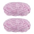 thumbnail image 1 of Unique Bargains 2 Pelotes Fil Velours Fil Chenille 87,49 Verges Polyester Fil Doux pour Couverture 2 Pcs Rose Pâle, 1 of 7