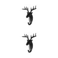 thumbnail image 4 of Ruiboury Animal Head Key Hook Sturdy And Durable Construction Adds Touch Of Whimsy black (deer) 2Set, 4 of 6