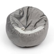 Small Dog Bed Calming Dog Beds & Cat Cave Bed with Hooded Cover Plush Fluffy Cat Beds for Indoor Round Beds for Small Medium Large Pets