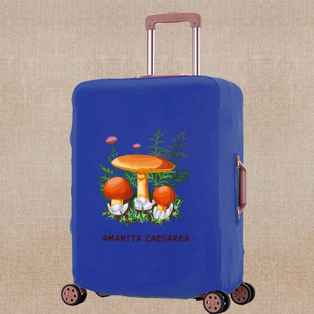 2023 Luggage Cover Scratch Resistant Travel Accessory Covers Apply To 18-32 Inch Mushroom Print Suitcase Trolley Protective Case 8Mushroom015 S (18-21inch)