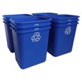 thumbnail image 4 of United Solutions 12 Pack Open Top Recycling Bin Space Saving Can, 7 Gallon, Blue, 4 of 6