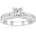 thumbnail image 1 of 1 1/2ct Princess Cut Diamond Engagement Ring 14k White Gold, 1 of 3