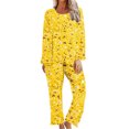 thumbnail image 2 of TopLLC Ensembles de Pyjama Ensembles de Détente pour Femmes, Vêtements de Nuit pour Femmes T-Shirt de Nuit à Imprimé à Col Rond à Manches Courtes et Ensembles de Pantalons Vêtements de Détente Pyjamas avec Poches Ensembles de Pyjama, 2 of 6