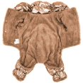 thumbnail image 2 of Reflective Cozy Waterproof Windproof Dog Snowsuit Cute Warm Fleece Padded Cold Weather Pet Clothes - Champagne Four-leg Style,XL, 2 of 7