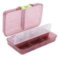 thumbnail image 1 of Pill Box Dispenser, Portable 8 Compartments Pill Case  For Different Medicines For Pocket Purse Wine Red, 1 of 8