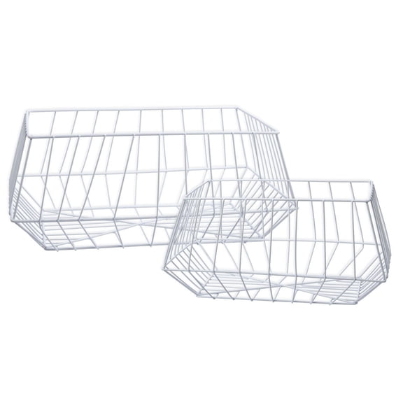 Truu Design, Paniers de rangement trapézoïdal en fer, ensemble de 2