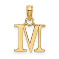 thumbnail image 4 of Diamond2Deal 14K Yellow Gold Block Letter M Initial Pendant for Women, 4 of 6