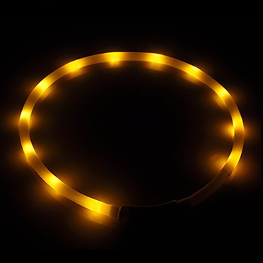 EGNMCR Pet Collars Led Luminous Collar Usb Charging Dog Color 12 Led Lights Dogs collar