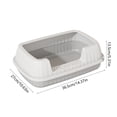 thumbnail image 2 of Antqov Semi Enclosed High Bar Litter Box With Splashs Proof Designs Provides Ample Space For Cats Includes Shovel For Kittens, 2 of 5