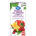 thumbnail image 2 of Great Value 100% Fruit Punch 1L, 2 of 5