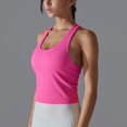 thumbnail image 4 of Timegard Yoga Tops for Women U Neck Sleeveless Racerback Stretch Workout Running Tank Top Solid Color, 4 of 8