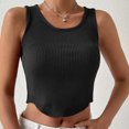 thumbnail image 2 of RKSTN Womens Tank Tops Crewneck Slim Fit Basic Solid Color Casual Summer Sleeveless Crop Tops, 2 of 9