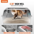 thumbnail image 2 of VEVOR 6 in Deep Cat Litter Box Odor-Free Litter Box with Filtering Foot Board, 2 of 9