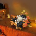 thumbnail image 2 of SLYNSHome Halloween Candle Rings Artificial Maple Leaf Mini Wreath Candle Holder Fall Autumns Thanksgiving Party Decoration, 2 of 7