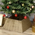 thumbnail image 2 of HOMCOM Rustic Christmas Tree Collar, Plastic Tree Base Cover, 2 of 10