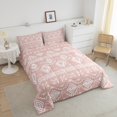 thumbnail image 4 of Erosebridal Bohemian Aztec Comforter Sets Queen Size, Tribal Geometric Pattern Comforters & Duvets, Pink, Reversible 3-Piece, 4 of 8