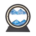 thumbnail image 2 of Abbracc 3D Dynamic Art Sand Painting Night Light Hourglass Table Lamp Desktop USB Moving Blue, 2 of 9