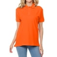 thumbnail image 1 of Basico Polos Orange à Col pour Femmes 100 % Coton Manches Courtes Polos de Golf pour Femmes et Adolescentes, 1 of 5