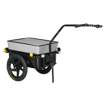 Aosom Multi-Functional Bike Trailer with 16" Wheels, Grey