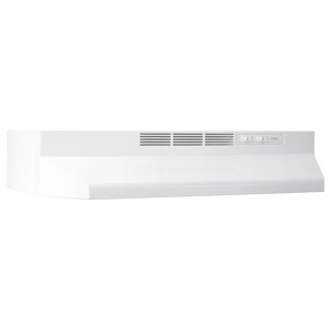 Broan-NuTone Under-Cabinet Ductless Hotte avec filtre à charbon, 24 De pouce, blanc