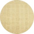 thumbnail image 1 of Ahgly Company Indoor Round Abstract Chrome Gold Yellow Oriental Area Rugs, 7' Round, 1 of 6