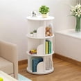 thumbnail image 2 of TOYTEXX 3-Tier 360° Rotating Stackable Bookshelf Organizer for Adults & Childern – White, 2 of 4