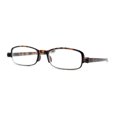 thumbnail image 1 of Adjustable Lens Angle Plastic Rectangular Reading Glasses Tortoise +3.0, 1 of 4