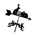 thumbnail image 2 of ziyahi Metal Weather Vane for Farm Home for Outdoor farm iron home rabbit Garden Rabbit Shaped Retro, 2 of 8