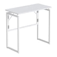 thumbnail image 1 of Foldable Computer Desk, Folding Desk, One-Piece Desktop, Small Folding Craft Table, 31.5 x 15.7 Inches, White, 1 of 8