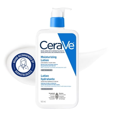 CeraVe Daily Moisturizing Lotion, Lightweight Face and Body Lotion with Ceramides for Normal to Dry Skin, 562mL