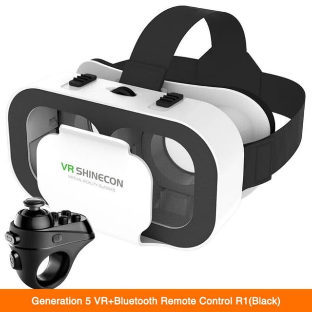 Lunettes Intelligentes de Réalité Virtuelle 3D VR avec Télécommande Sans Fil IMAX Film Gaming Lunettes VR