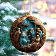 thumbnail image 2 of Birdeem Acrylic Flat Christmas Tree Decoration Cute Round Acrylic Decoration, 2 of 5