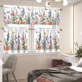 thumbnail image 3 of Butterfly Floral Kitchen Curtains Tiers and Valances Set, Rod Pocket Valance Short Window Treatment Decor Curtains, 3 Pieces Set Window Decorations, Easy to Install, 3 of 5