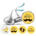 thumbnail image 1 of Darling Souvenir It's A Boy Stickers Candy Chocolate Labels 190 Pcs Party Fabor-Yellow, 1 of 2