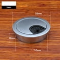 thumbnail image 1 of Bgsha 50mm/60mm/80mm Computer Metal Grommet Desk Table Cable Tidy Outlet Wire Cover, 1 of 6