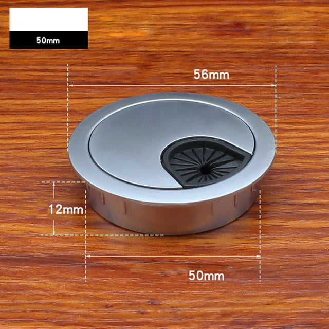 Bgsha 50mm/60mm/80mm Computer Metal Grommet Desk Table Cable Tidy Outlet Wire Cover