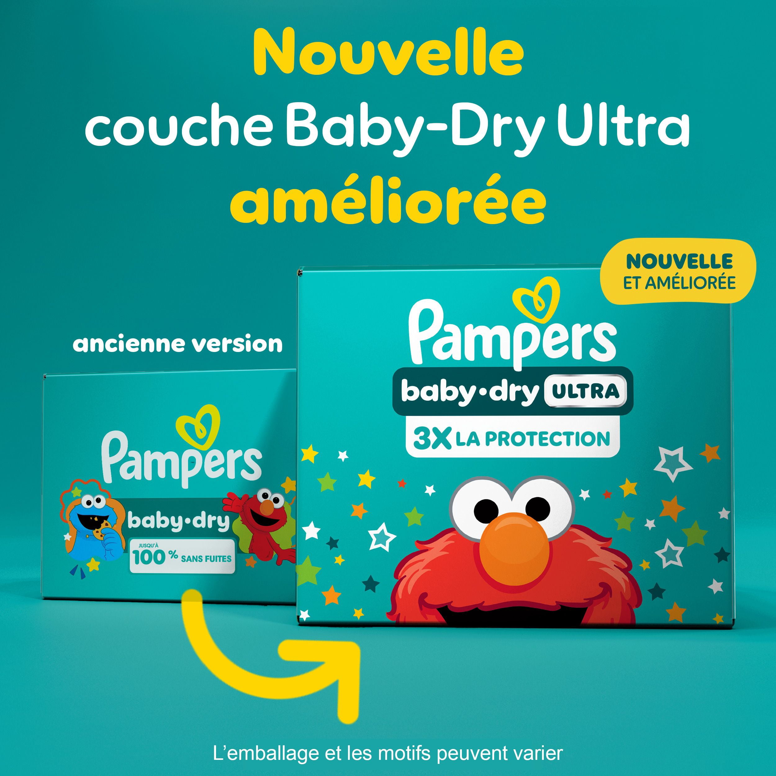 Pampers Baby Dry Ultra Couches, Taille (- lbs