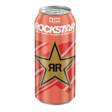 Rockstar Punched Peach Energy Drink 473 mL, Can