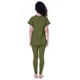 thumbnail image 3 of Moomaya Ensemble de Nuit pour Femmes Pyjama en Coton Tenue de Sommeil 2 Pcs Chemises de Nuit, 3 of 7