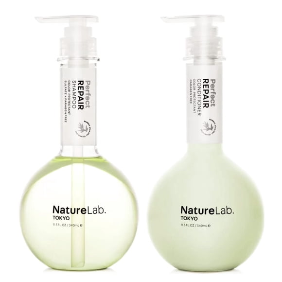 NATURELAB. TOKYO Perfect Repair Shampoo & Conditioner Duo: Replenish and Restore Damaged, Color Treated Hair and Strengthen New Hair I 11.5 FL OZ Each | $38 VALUE