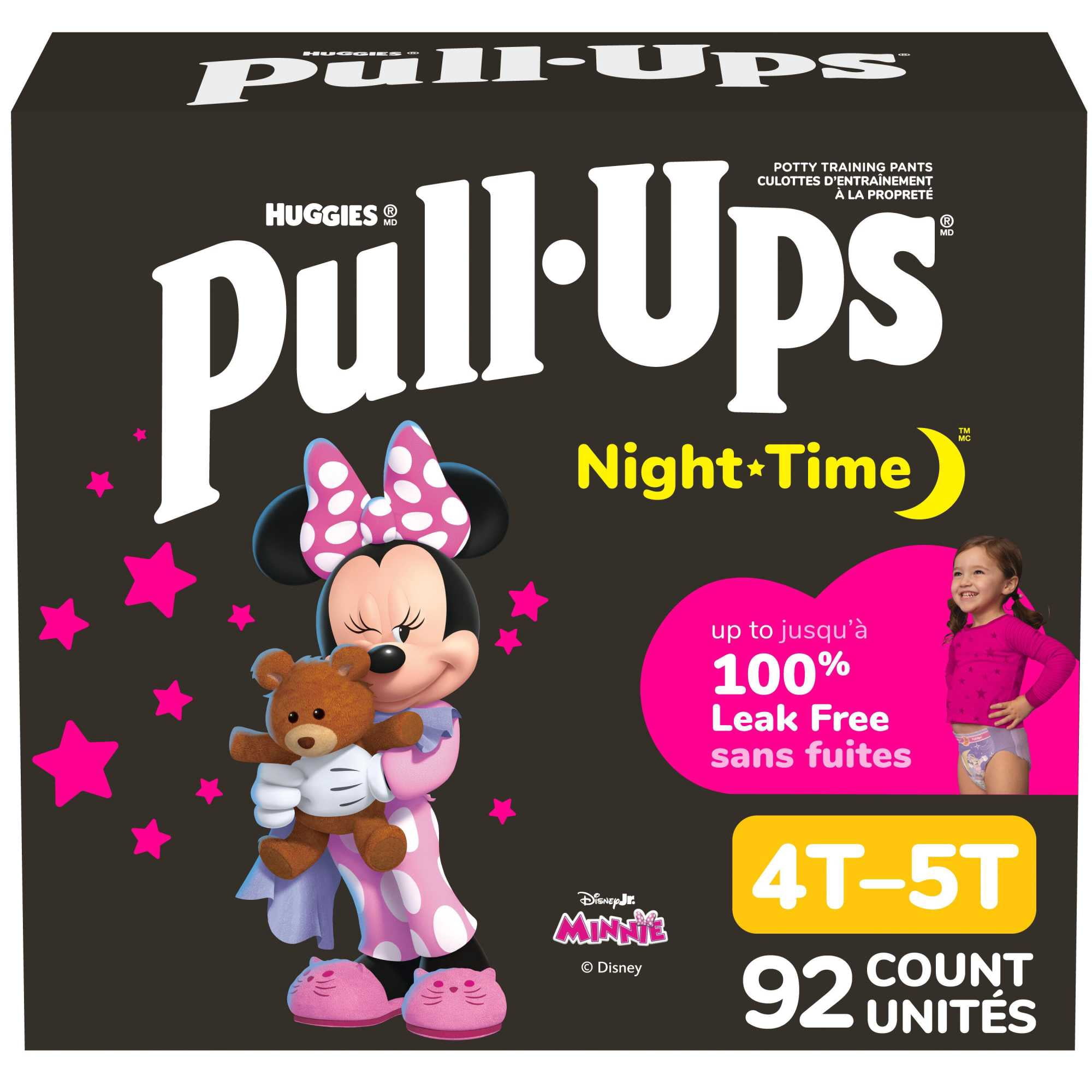 Pull-Ups Girls' Night-Time Potty Training Pants, 4T-5T (38-50 lbs), 92 Ct
