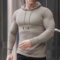 thumbnail image 2 of CEHVOM Chandail à Capuche de Sport Ajusté pour Hommes, Manches Longues, Mode Décontractée, 2 of 8