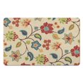 thumbnail image 1 of Non-Slip Green Floral Area Rug - Modern 20x32 Inch Washable Carpet for Bedroom, Bathroom, Entryway and Laundry Room - Distressed Small Accent Rug, 1 of 5