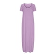 thumbnail image 3 of fatyb Robes Maxi pour Femmes Col Rond Manches Courtes Robes Décontractées Robes T-Shirt Amples pour Femmes P-5TG, 3 of 6