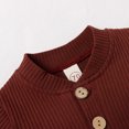 thumbnail image 5 of Kmbangi Baby Knitting Round Collar Romper Buttons Top Lace-up Jogger Trousers, 5 of 5
